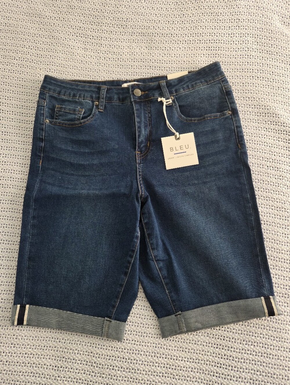 NWT BLEU High Rise Denim Bermuda Shorts -Sz 8